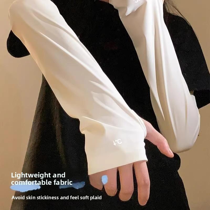 Sunscreen ice sleeves women's summer UV protection ice silk loose enlarged thin extended hand sleeves outdoor