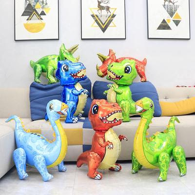 Large 4D Walking Dinosaur Foil Balloons Jurassic World Animal Balloon Kids Birthday Party Decoration ARI