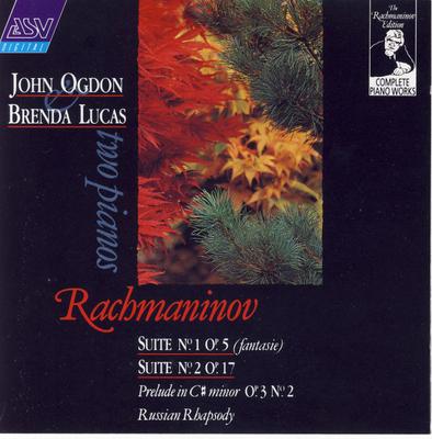 CD SERGEI WASILJEWITSCH RACHMANINOFF , J - Suite Nr. 1 Op. 5 (Fantasie) / Anzug CDDCA636 ASV Digital 1988 UK Klassisch Gebraucht