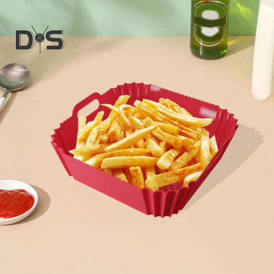 Silikonové vložky do fritézy Opakovaně použitelné čtvercové vložky do fritézy pro 4-6 QT vložky do potravinářské pečicí pánve Příslušenství k fritéze