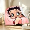 Betty Boop Pattern Blanket for Home Decoration, Bed, Sofa, Car Travel, Camping, Suitable for All Seasons, Birthday Christmas Gift