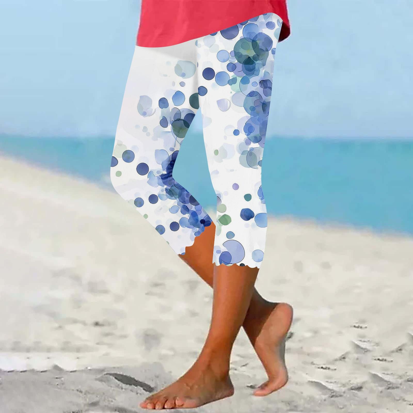 

Женские брюки с эластичным поясом, обтягивающие пляжные брюки S