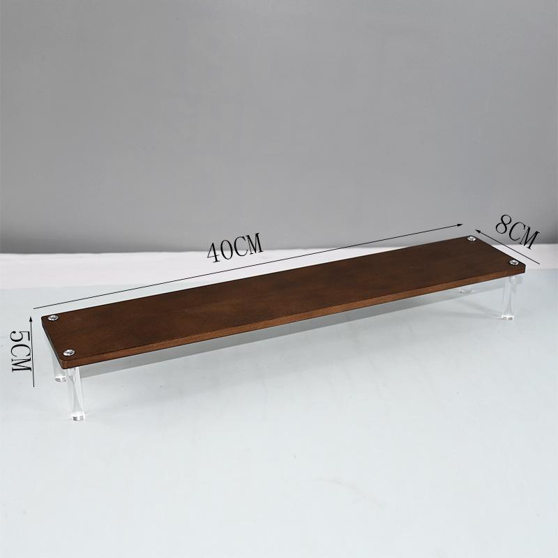 Acrylic Wooden Display Riser Stand for Funko POP Figures,Earring Ring Holder Cupcake Stand,Perfume Stand Organizer Display