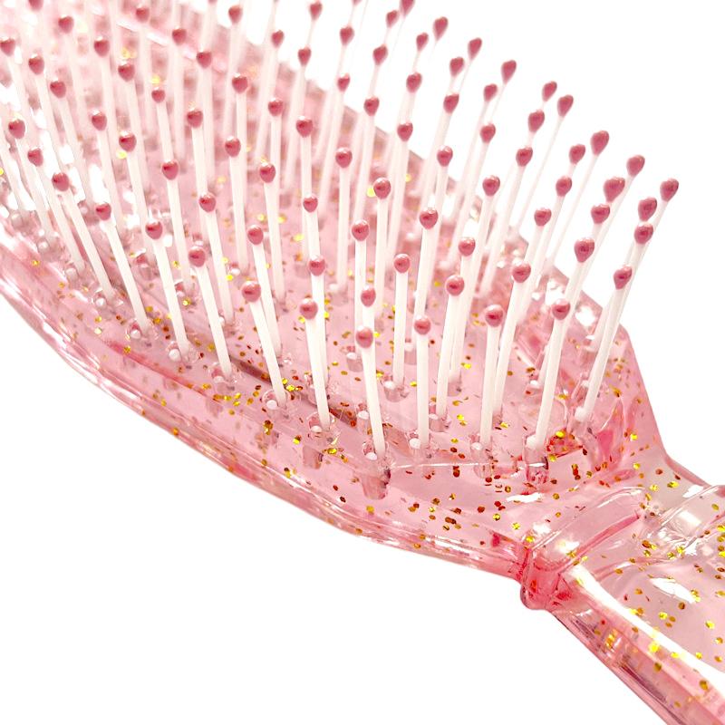 Transparent Shiny Combs Girls Hair Scalp Massage Comb Hair Brush Wide Tooth Comb Women Salon Hairdressing Styling Tools Gift