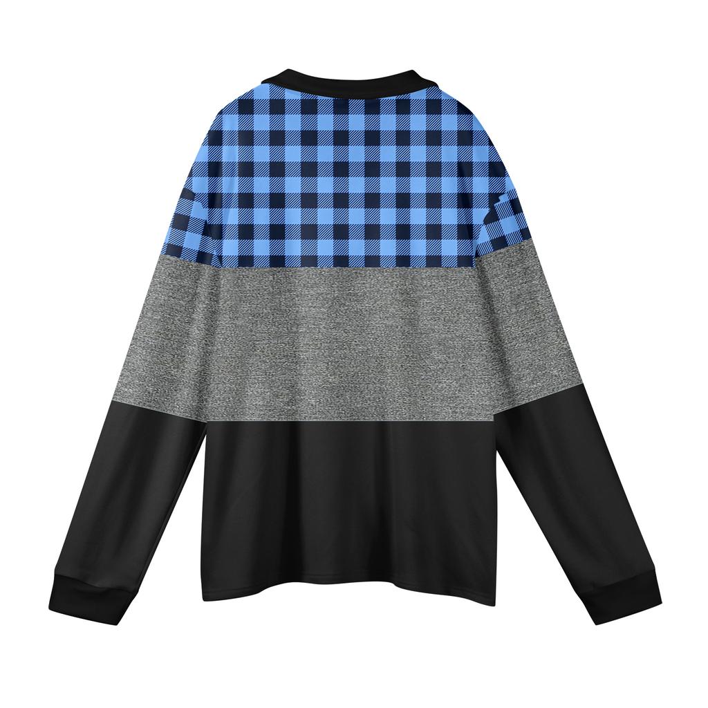 Men's Casual Striped Print Button-Up Long-Sleeve Tops