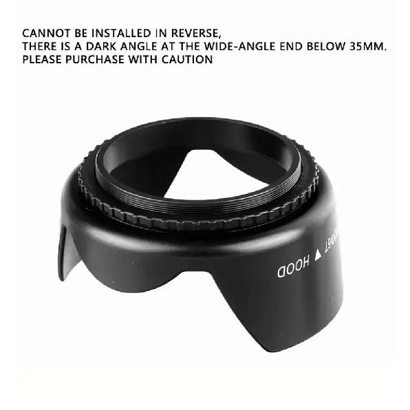 MYOBO Camera HD UV Filter + Len Hood + Lens Cap - 49 52 58 55 62 67 72 77 82 mm for DSLR SLR Camera Universal Lente Protector Ki