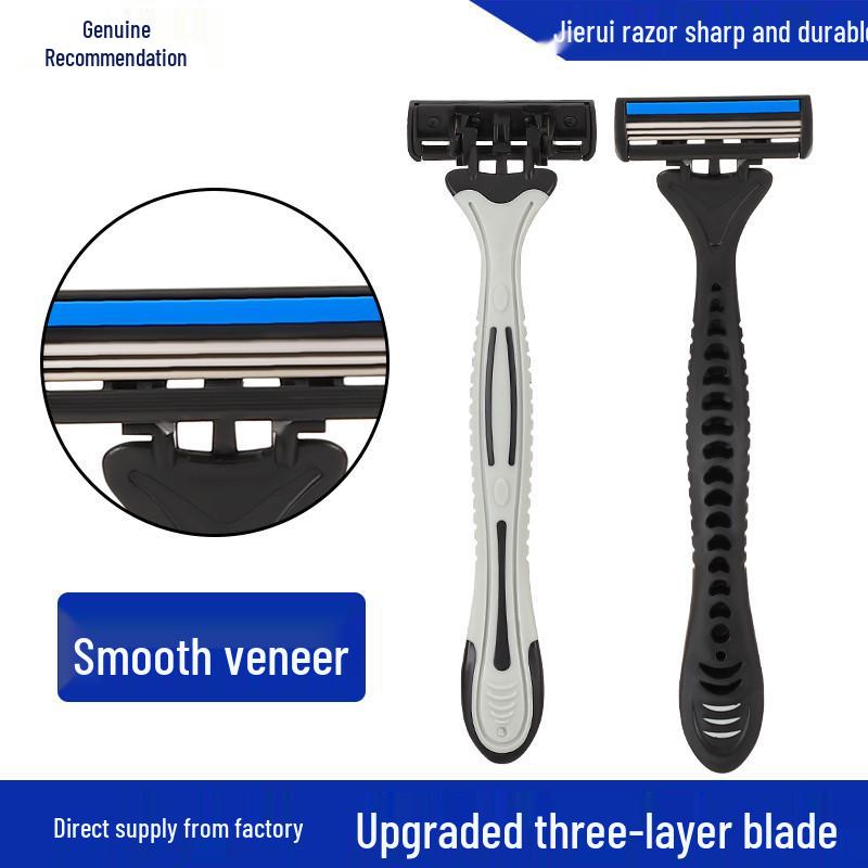 Triple-Blade Disposable Men's Shaving Razor