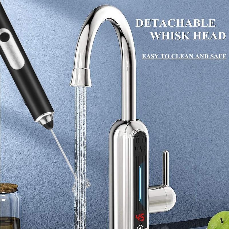 Double Head Three-Gear Adjustable Household Portable Handheld Electric Whisk Milk Bubbler Frother Coffee Blender High-Speed Drink Blender