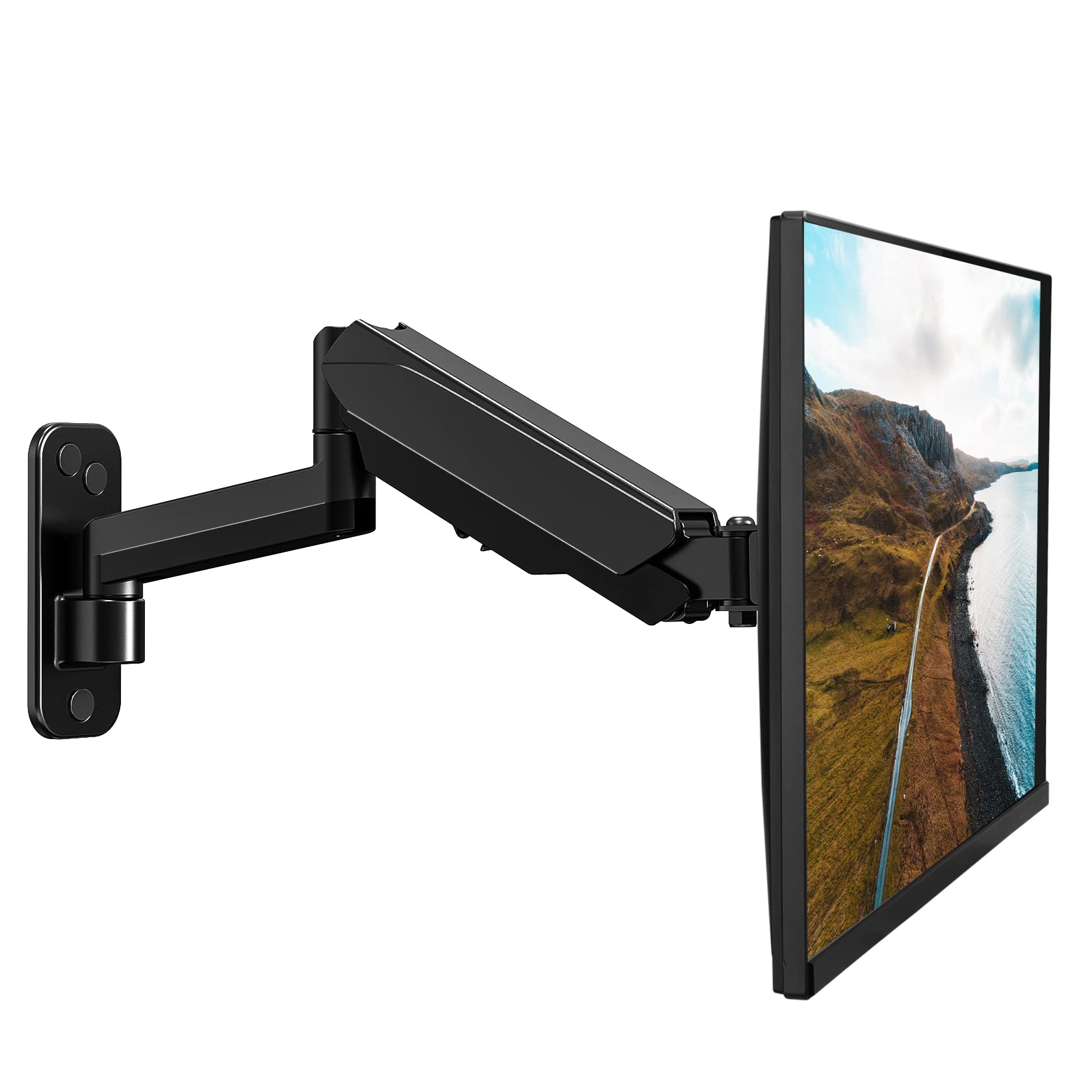 

UPGRAVITY Monitor Arm Wall Mount PC Arm Inch 8KG Gas Spring Adjustment VESA 75x75 100x100 3 Joint Adjustment Black 17-32 Up/Down/Left/Right чёрный