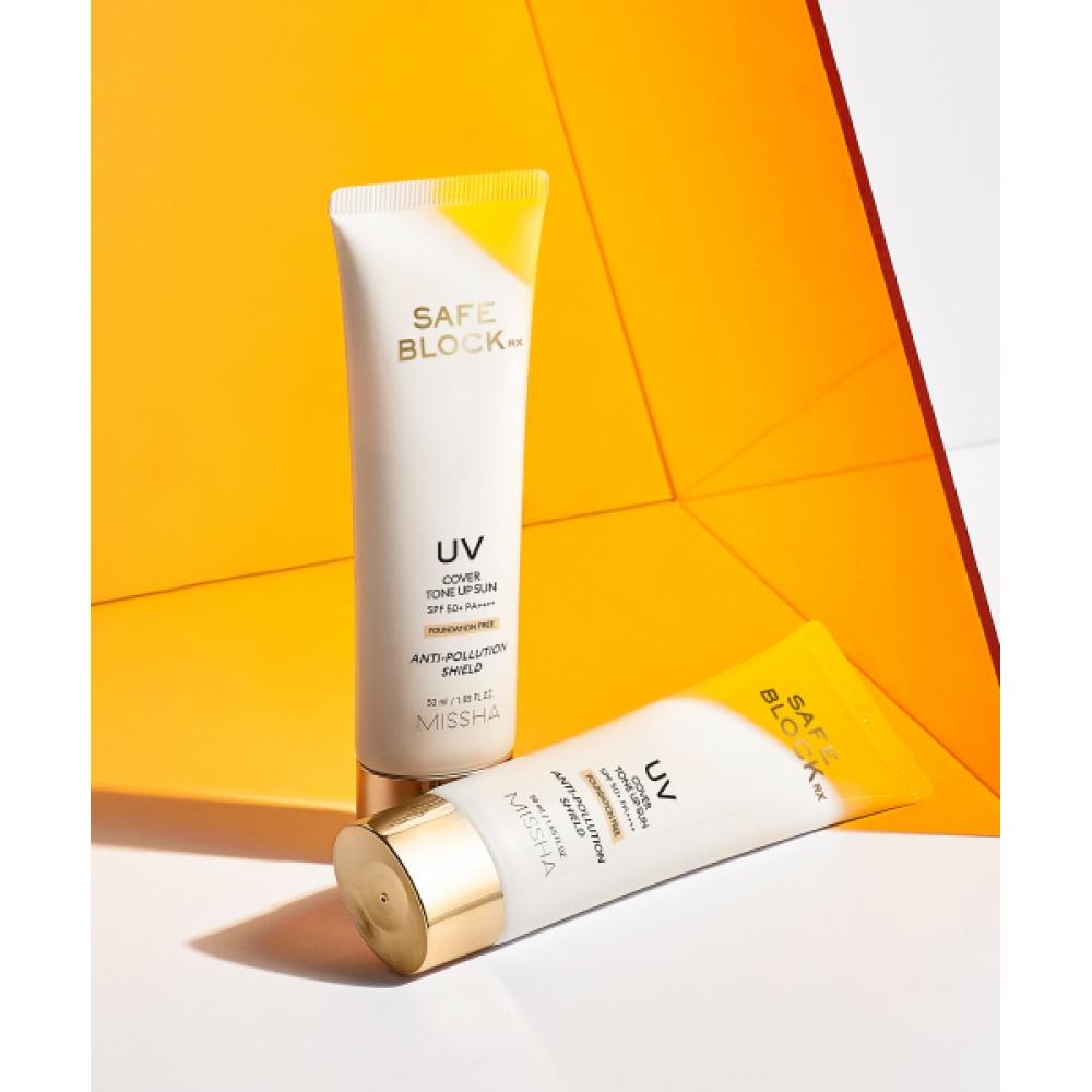 Missha [2 Pcs] Safe Block Rx Cover Tone Up Sun 50ml FREE
