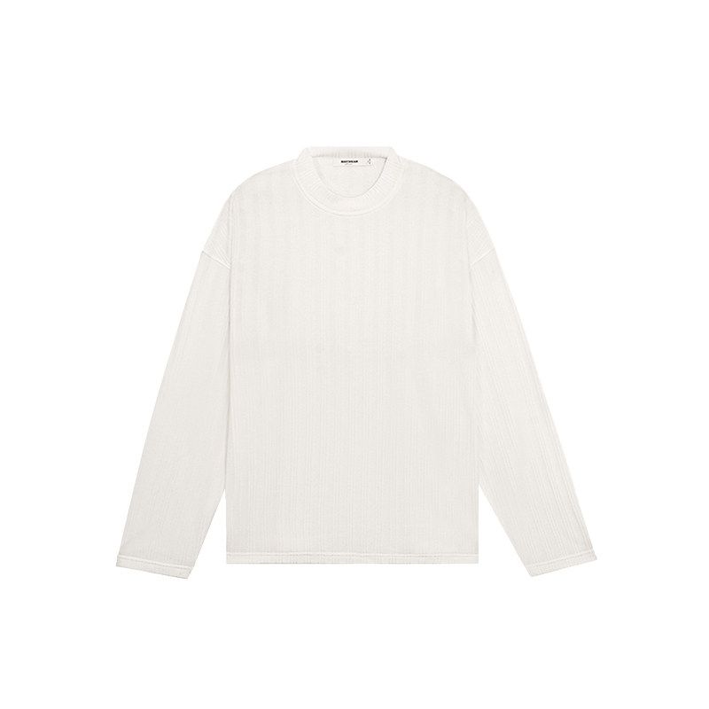 Bodydream Textured Long-Sleeved T-Shirt for Men In Autumn, Loose Casual Velvet-Like Base Shirt, Retro Pure Color Top