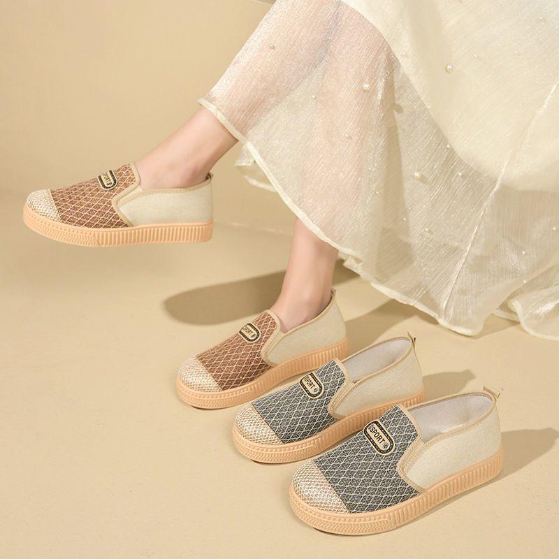 Fashion One-pedal Mesh Breathable Soft Sole Versatile Low-top Shoes Single Shoes 2025 New Simple Trendy Shoes Women's Summer