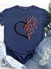 Heart Butterfly Print T Shirt Women Short Sleeve O Neck Loose Tshirt Summer Women Tee Shirt Tops Camisetas Mujer