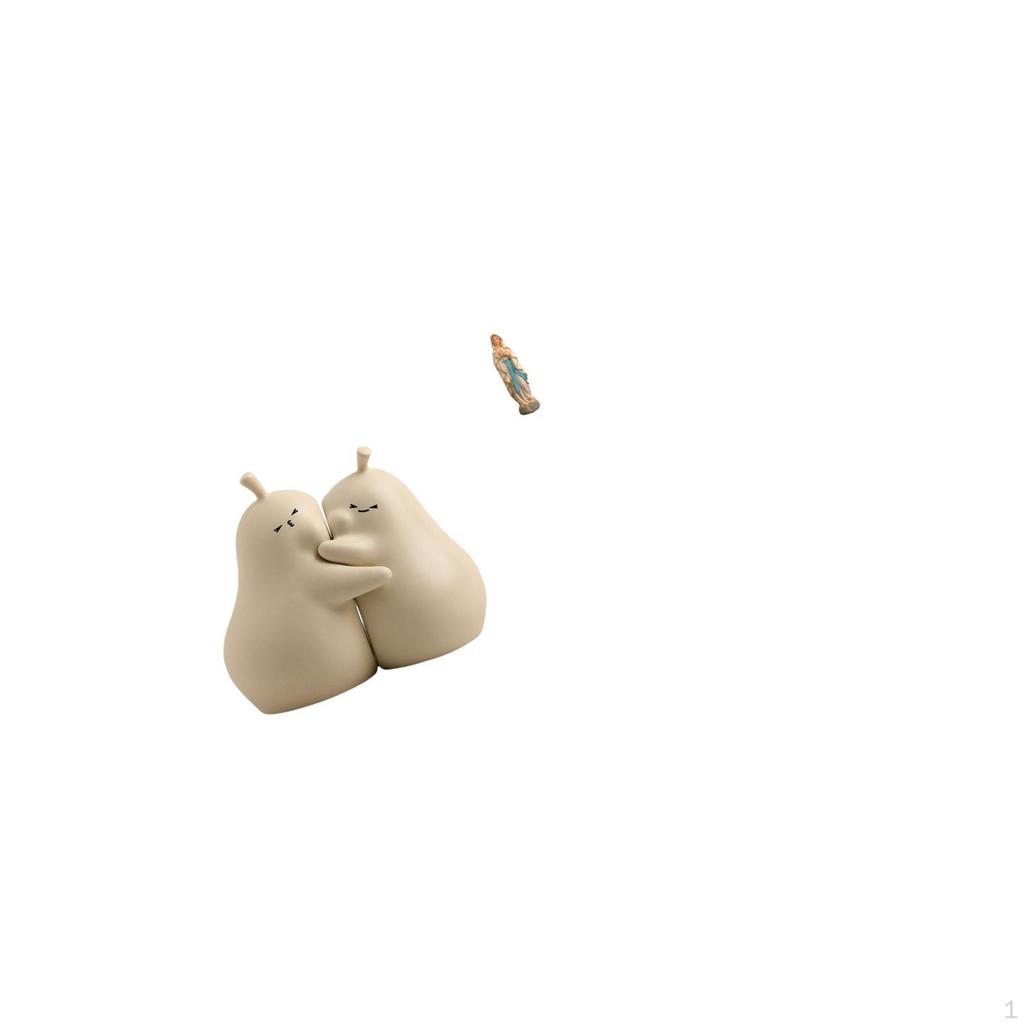 Hugging Pear Book Stand Ceramic Bookend Fine Workmanship Bookshelf Ornament Mary Lady Figurine