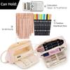 Kawaii Small Fresh Solid Color Pencil Bag Large Capacity Oblique Window Student Ins Style Multifunctional Storage Pencil Bag
