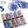 10 Rotoli Accessori Salone Unghie Carta Transfer Nail Art Floreale Primaverile Petalo e Foglia Decorazione Carina e Affascinante Antiaderente