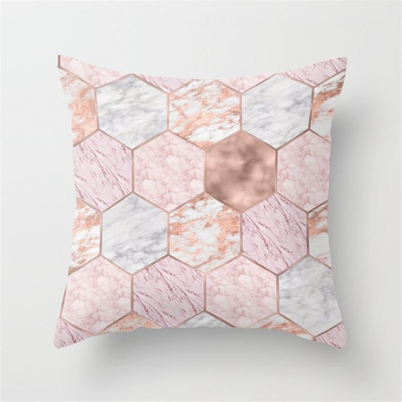 Nordic Pink Yellow Blue Geometric Cushion Pillow Case Home Living Room Sofa Bedroom Decoration Throw Pillow Case