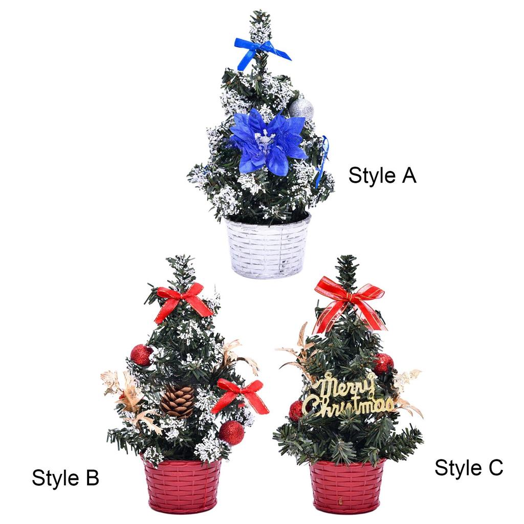 Small Christmas Tree 20cm DIY Collectible Xmas Gift Artificial Green Tree for