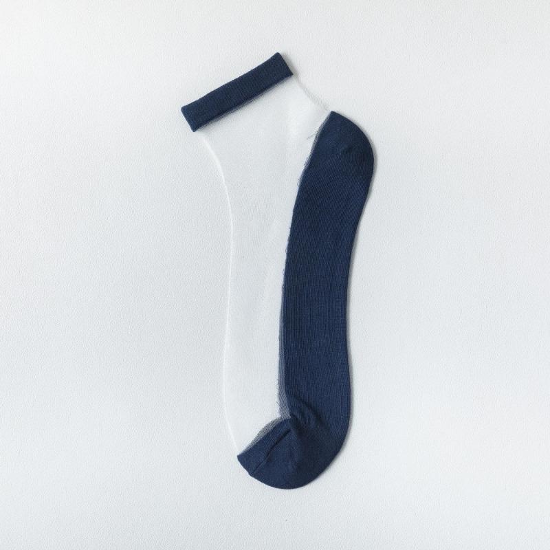 

Мужские летние тонкие трендовые дезодорирующие носки из ледяного шелка с мелким вырезом 1 pair темно-синий