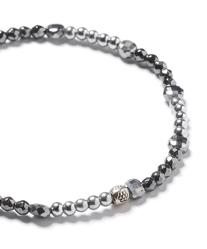 Polalita Silver Mix Stone Bracelet (Plt-Br-018_Sv)
