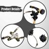 Go Kart Hydraulic Brake Kit Hydraulic Versatile Easy Installation Twin Calipers Rear Brake Assembly for 200cc UTV Quad Bikes ATV
