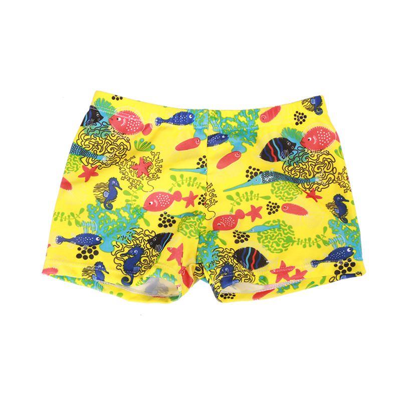 Premium Quality Children Kid Boys Cartoon Print Stretch Beach Shorts For Swimwear