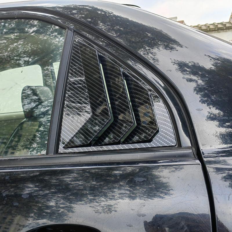 For Mitsubishi Lancer 2002-2006 Rear Window Side Vent Scoop Shutter Louver Cover Trim Sticker Car Accessories Auto Parts Carbon