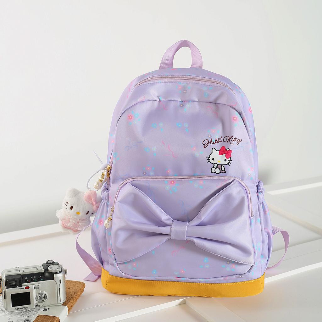 Schoolbag new hellokitty backpack nylon anti-splashing large-capacity bag for elementary school students and junior high school students
