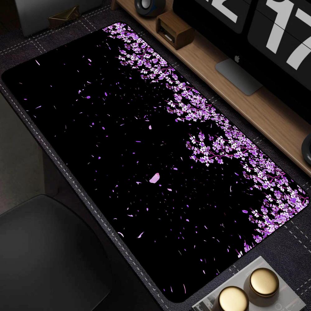 White Sakura Deskmat Japan Cherry Blossom MousePad Office Gaming Mouse Pad Keyboard Pad Non-Slip Office Carpet Laptop Mouse Mats