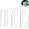 2pcs Acrylic Cake Scraper Set Decorating Contour Stripe Cake Comb Saw Tooth Smoother Buttercream Frosting Scraper Cake Tools