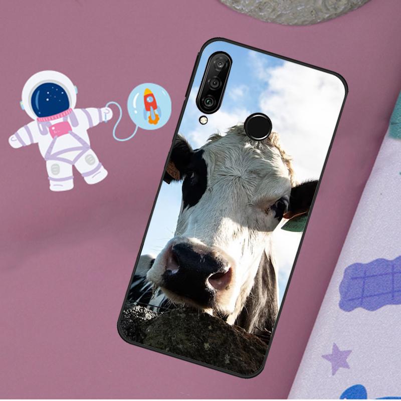 Funny Cow Face For Huawei Nova 5T 9 10 SE 7i 8i 11i 12i Y60 Y61 Y70 Y72 Y73 Y90 Y91 P20 P40 P30 Lite Case