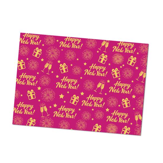 5Pcs Christmas Wrapping Paper Gold Foil Gift Wrap with Holiday Tree Designs Flower Bouquet Packing Paper for DIY Present Packaging