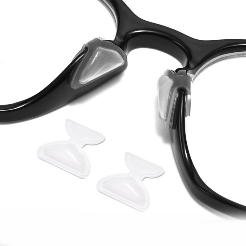 30 Pairs 1mm Clear Nose Cushions Anti Slip Silicone Pads Secure for Full Frame Glasses and Sunglasses