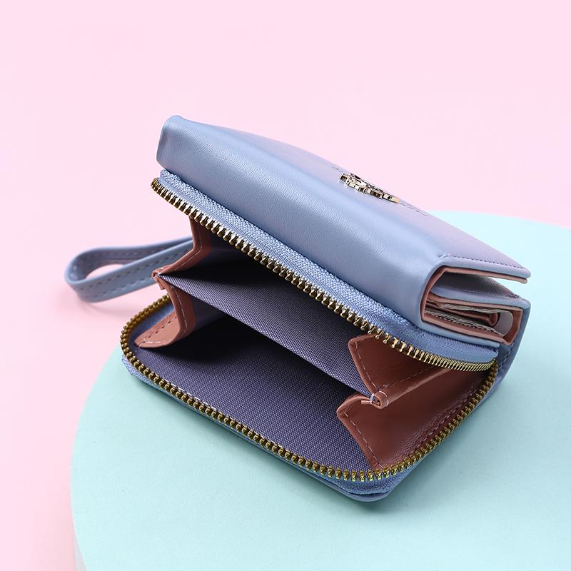 1 Pezzo Portafoglio Moda Donna Portamonete Corto Donna Portafogli Per Donna Porta Carte Piccolo Portafoglio da Donna Chiusura Femminile Mini Pochette