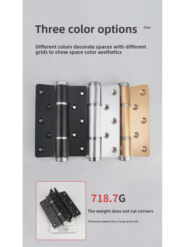 Hydraulic Invisible Door Hinge Closer with Automatic Rebound and Self-Closing Spring