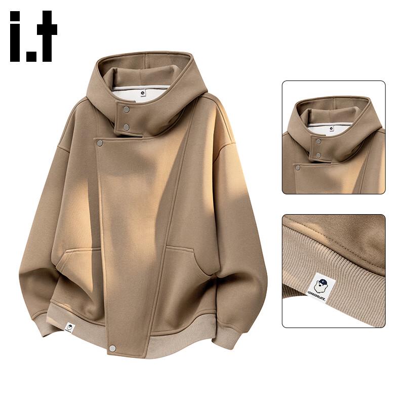 :CHOCOOLATE Men's Deconstructed Hooded Cardigan