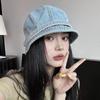 Dongdaemun Retro Cowboy Duck Tongue Stack Hat Female Internet Celebrity Bucket Hat Beret Show Face Little Painter Hat