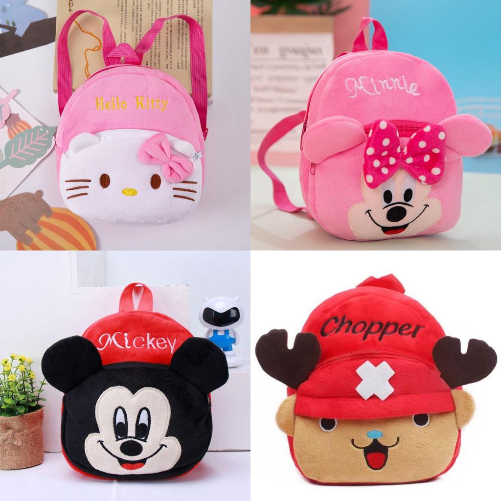 Cute Cartoon Kids Schoolbag Plush Mini Backpack For Travel And Casual Use