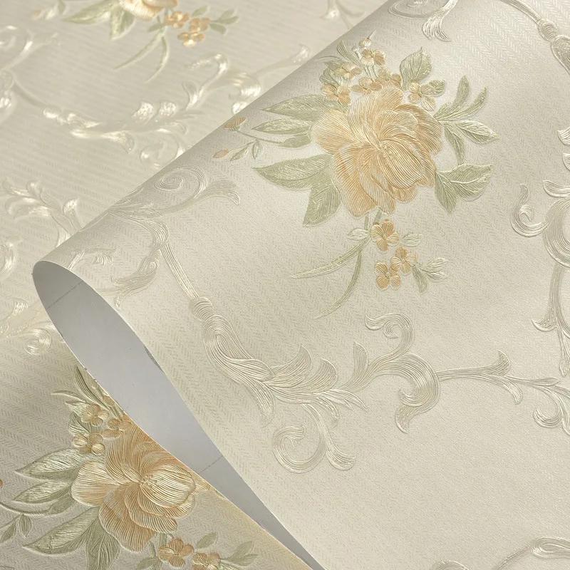 3d Wallpaper Self Adhesive Flower Sticker Pink Floral Bedroom Living Room Tv Background Wall Paper Roll Contact Wallpapers