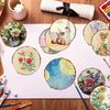 10 PCS Unfinished Pine Wood Slices for Centerpieces 5.1-5.5" Round Wooden Discs with Tree Bark Cookies Circles 0.39" Thickness