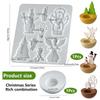 Candlestick Holders Mold Gypsum Mould Christmas Silicone Mold for Resin Casting for Crafts Handcraft Home Decoration Holiday