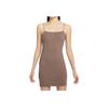 Nike Sportswear Chillknit Comfortable Fashion Casual Solid Color Versatile Tank Dress Women Dresses Mink-Brown FN4158-214