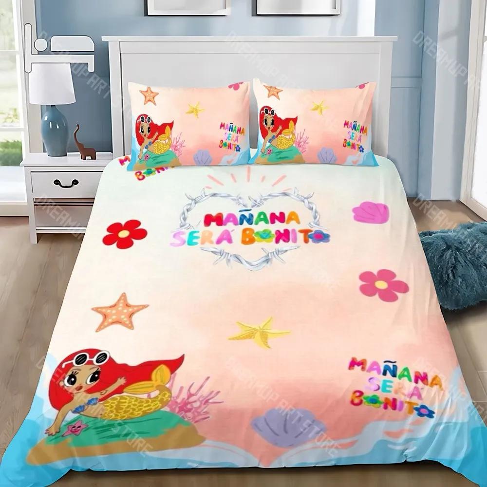 Bella Copripiumino Federa Set Biancheria da Letto Karol G Manana Adulto Ragazzo Ragazza Decorazione Camera da Letto Regalo per Bambini Singolo Doppio Taglia Grande