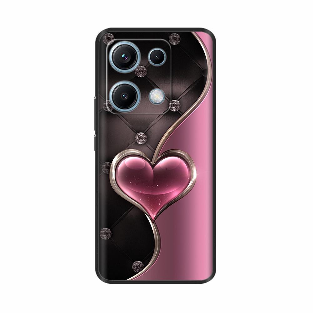 Xiaomi Redmi Note 14s Kılıfı Note14s Çiçekli Telefon Kılıfı Yumuşak İnce TPU Silikon Hafif Kapak Xiaomi Redmi Note 14s İçin