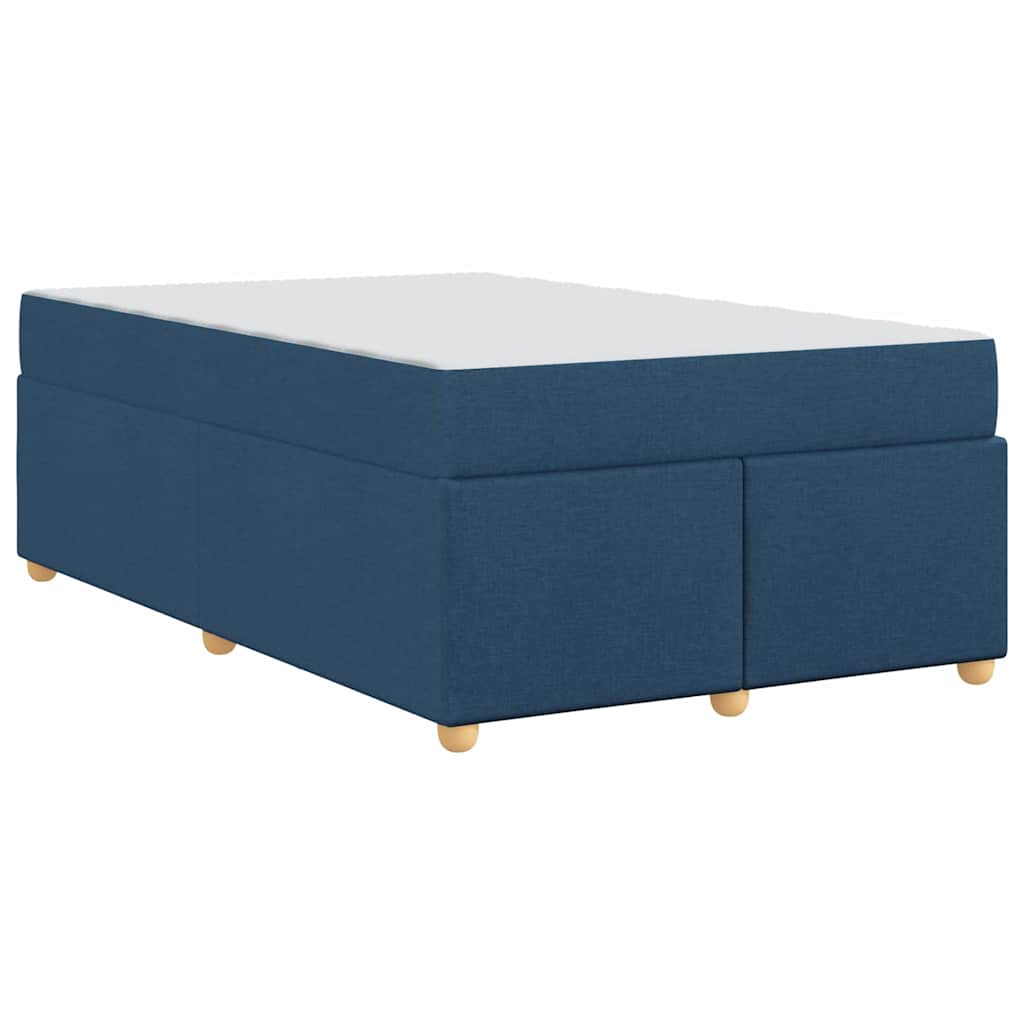 Bed Frame with Mattress Blue 120 x 190 cm Fabric