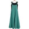 Tuta da donna con spalline Estate Monocolore Pantaloni a gamba larga Salopette Overall casual larga senza maniche Cotone Lino Tute Taglie forti
