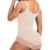 Cross-Lace Zipper Body Shaper with Slimming Control Straps