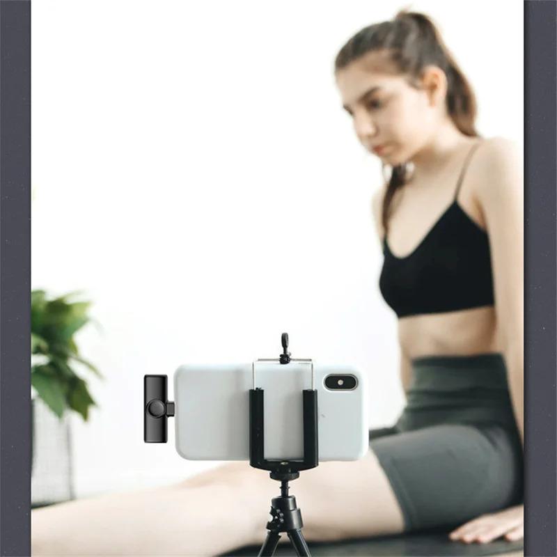 New Professional Wireless Lavalier Microphone for iPhone iPad Laptop Android Live Gaming Video Recording Interview Business Mic