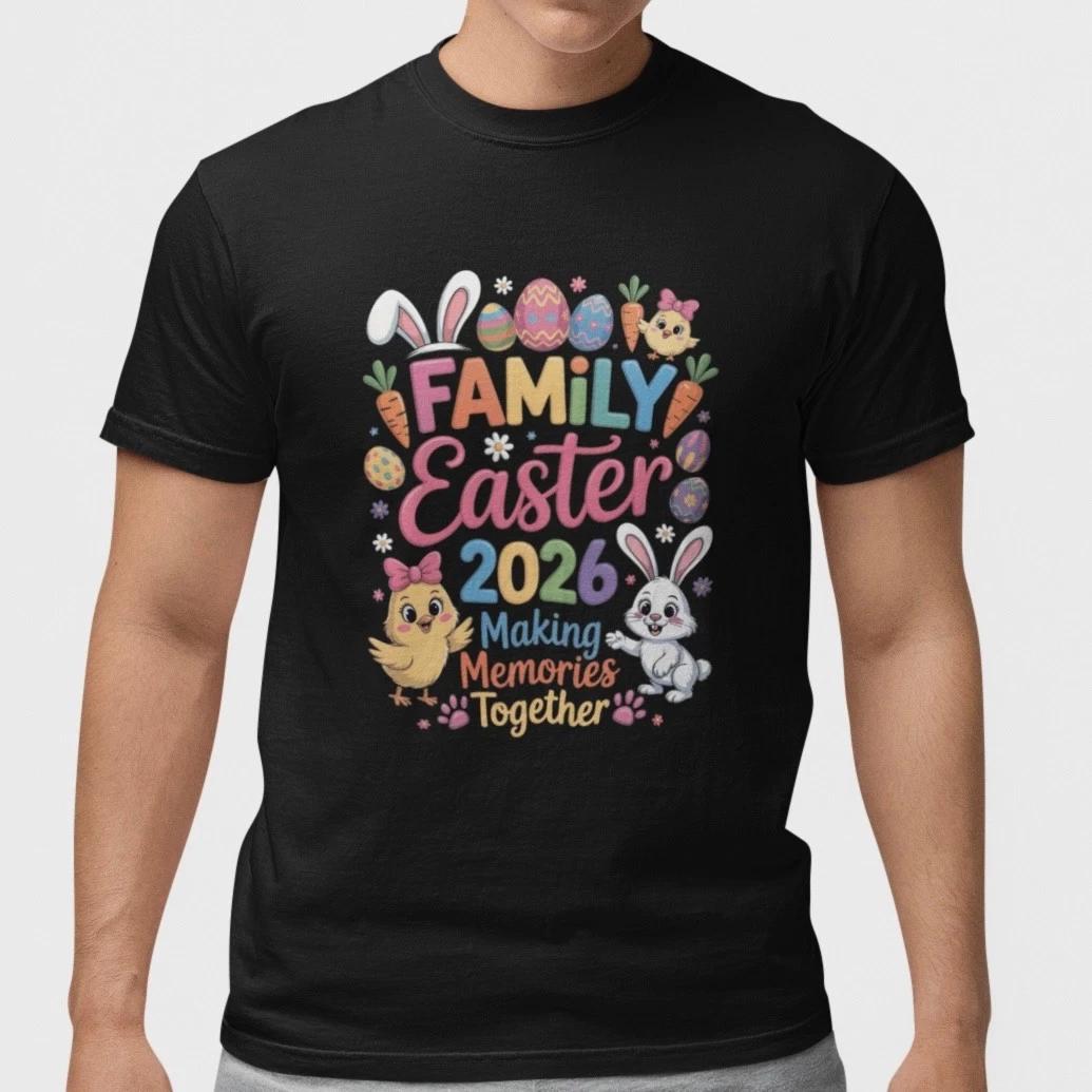 Family Easter 2026 Shirt Making Memories Together Bunny Chick Cute Tee S-5XL XXXL