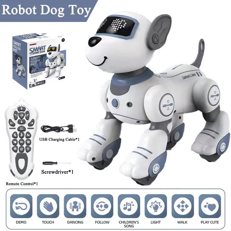 Mini Smart RC AI Robot Dog Educational Programmable Toy Touch Control / Touch Sensor Music Dance Intelligent Dialogue Chat